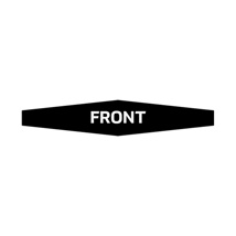 ACTUATOR KNOB DECAL BLACK/WHITE "FRONT"