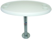 Oval Table &Fix Pedestal