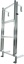 Ladder - 6 Step Yacht Toe-rail,  S/S, W 310mm