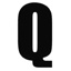 6" Rego Letter Q  Black- Pack of 10