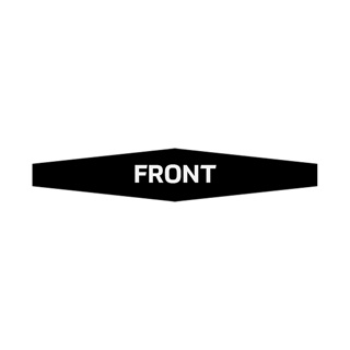 ACTUATOR KNOB DECAL BLACK/WHITE "FRONT"