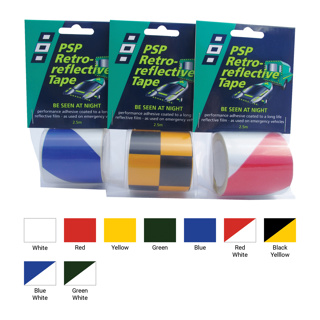 Retro Reflective Tape - 2 roll pack Green 25mm x 2.5M