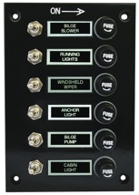 Switch Panel, Black, 6 Switch