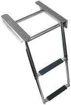 Ladder - Stainless Steel, Telescopic Under Platform, 2 Step, W 300mm