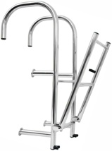 Ladder - Step-thru, S/S,  4 Step, 4 Angled Legs, W 310mm