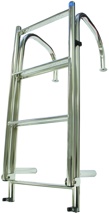 Ladder - Deck Mount Large, 6 Step, S/S, Top Mount, W 310mm