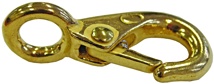 Snap Hook Fixed Brass 0